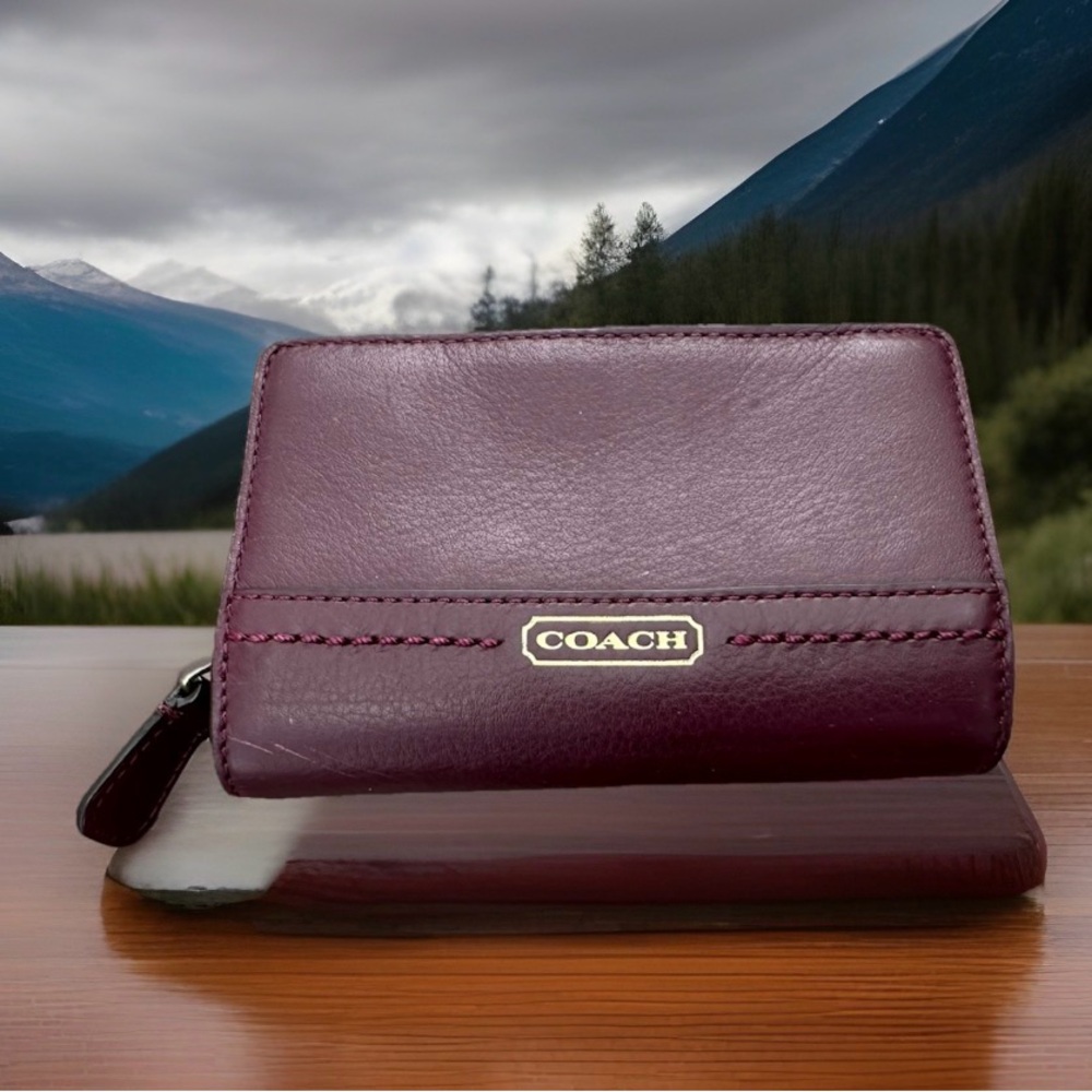 Coach Burgundy Leather Wallet